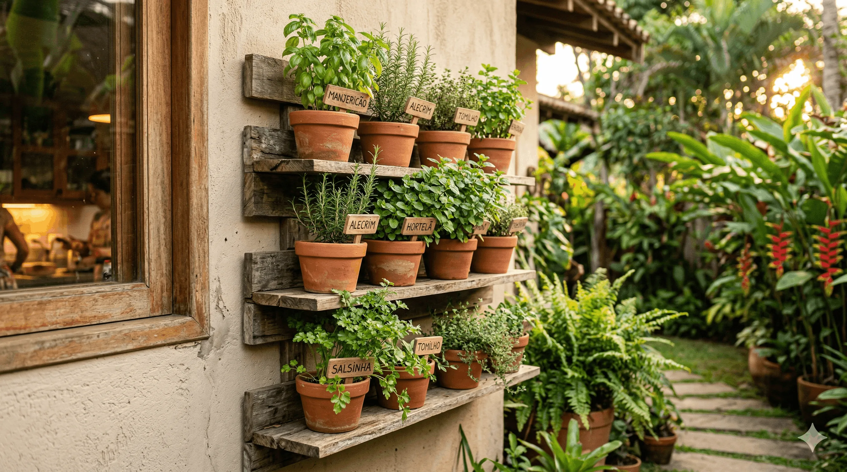 Jardim de Ervas na Parede